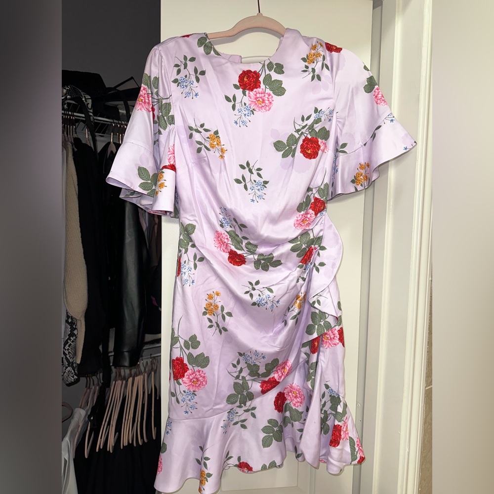 Floral Printed Pink Dress Anthropologie Kim BHLDN